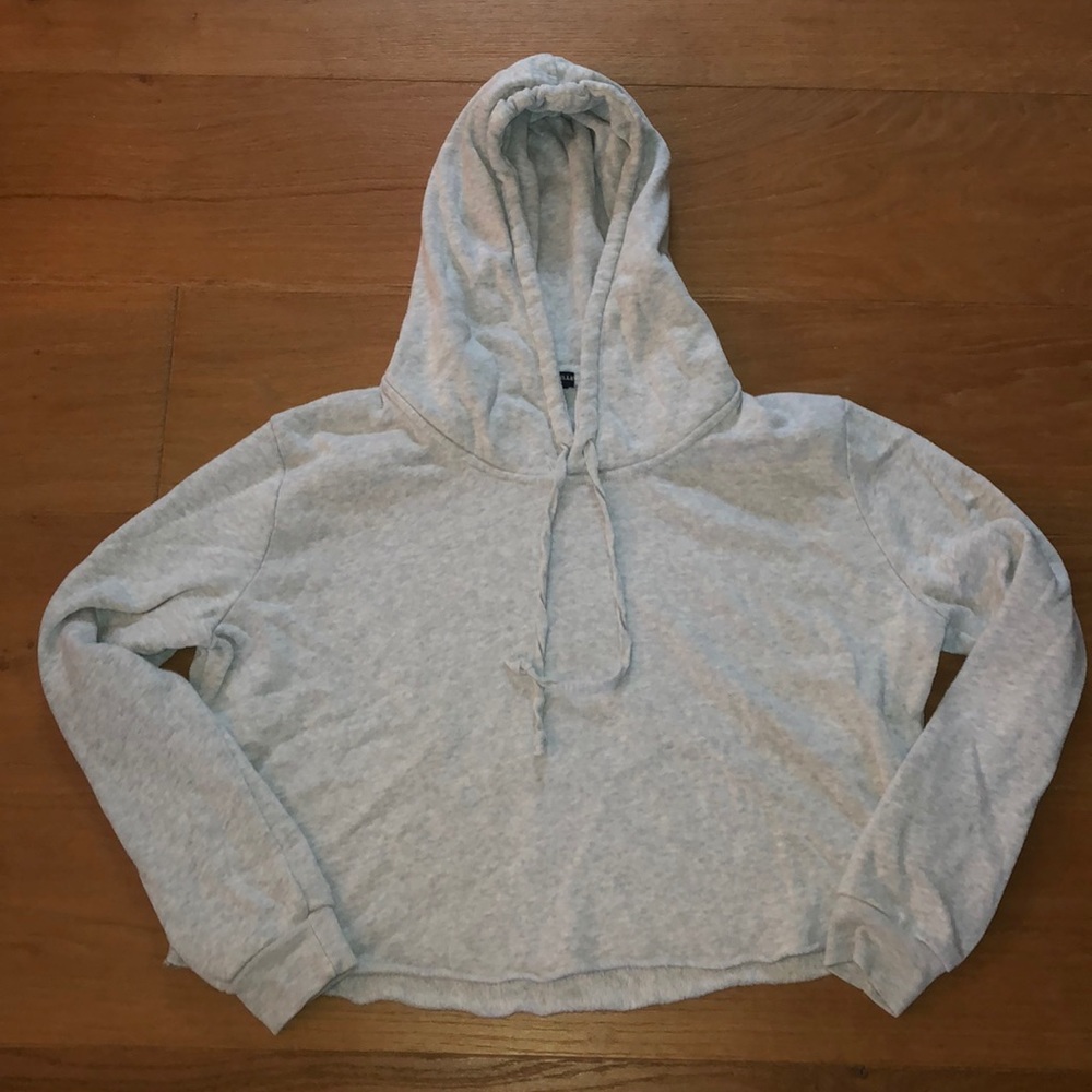 Brandy Melville Cropped Gray Sweatshirt